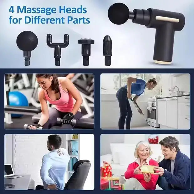 Mini Massage Gun – Portable Deep Tissue Percussion Massager with 6 Speeds
