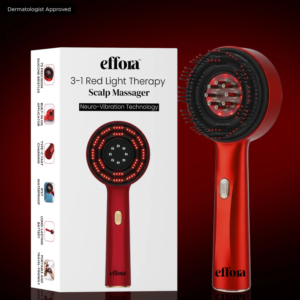 Effora's 3-1 Red Light Therapy Scalp Massager