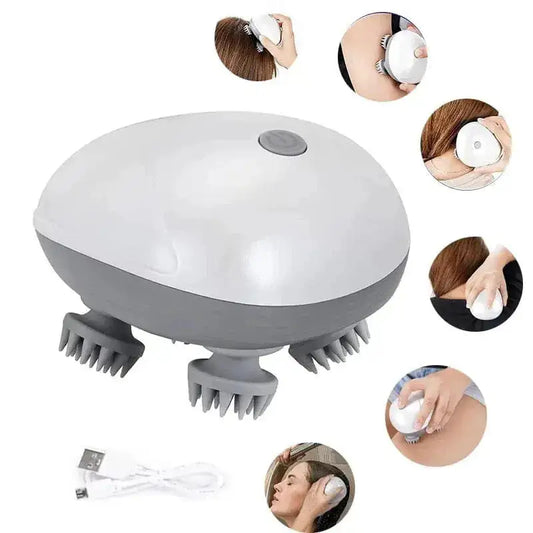 Electric Scalp & Body Massager – Stress Relief for Head, Neck & Shoulders