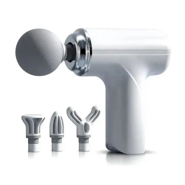 Handheld Deep Tissue Massage Gun – 4 Heads, 6 Speeds, Portable Pain Relief