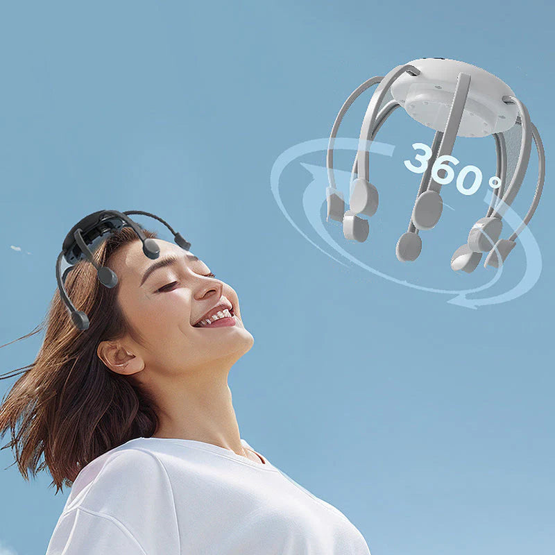Intelligent Octopus Head Massager-Relaxing Kneading, Multiple Modes & Portable Design